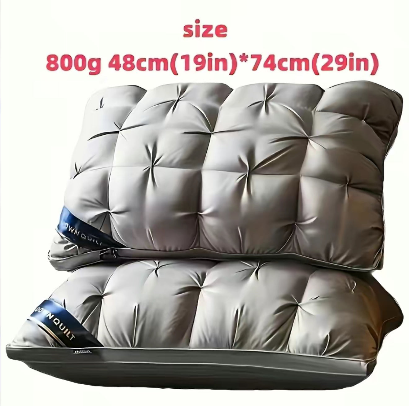 Luxury 5 Star Hotel Pillow - High Quality Deep Sleep 19 x 29 Inch Set - Comfort Neck Support Low Allergy Soft Texture Luxurious Hotel Pillow - For Side, Back, And Stomach Sleepers - All Season Sleep