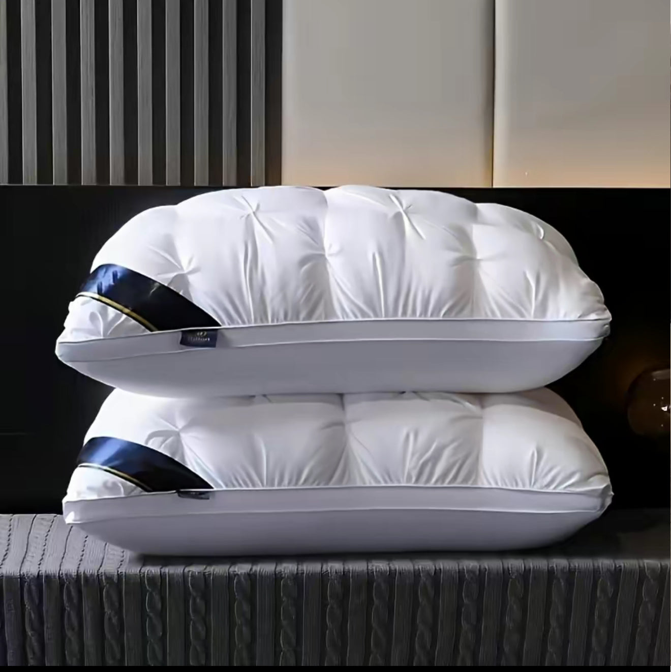 Luxury 5 Star Hotel Pillow - High Quality Deep Sleep 19 x 29 Inch Set - Comfort Neck Support Low Allergy Soft Texture Luxurious Hotel Pillow - For Side, Back, And Stomach Sleepers - All Season Sleep